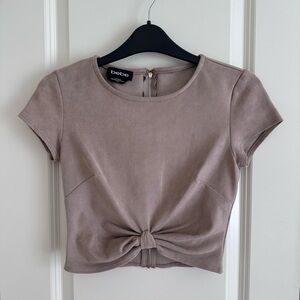 Bebe Suede Crop Top